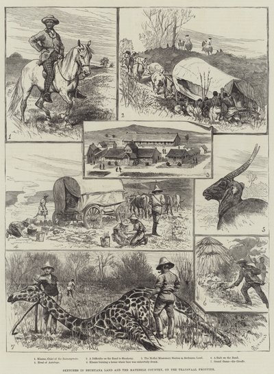 Schetsen in Bechuana Land en het Matebele Land, aan de Transvaal Grens door Alfred Courbould